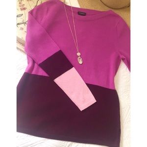 NWT Talbots Cashmere Colorblock Sweater